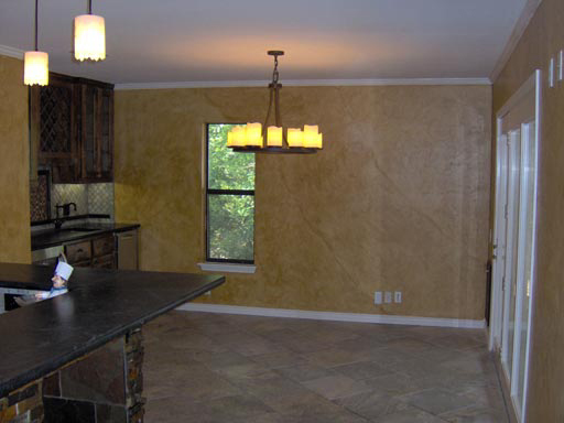 Dining room after color washing