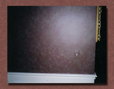 Example of a sponging  faux painting finish